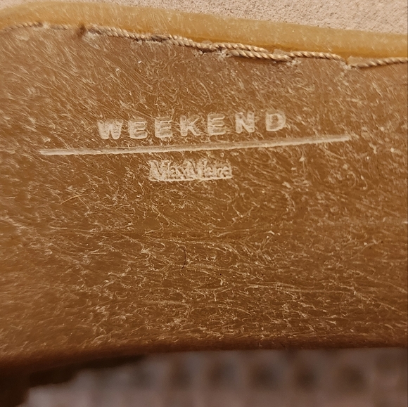 Max Mara Genepi Beige Cream Suede Chunky Ankle Boots Size 40/US 9 Luxury Grunge - Picture 7 of 14